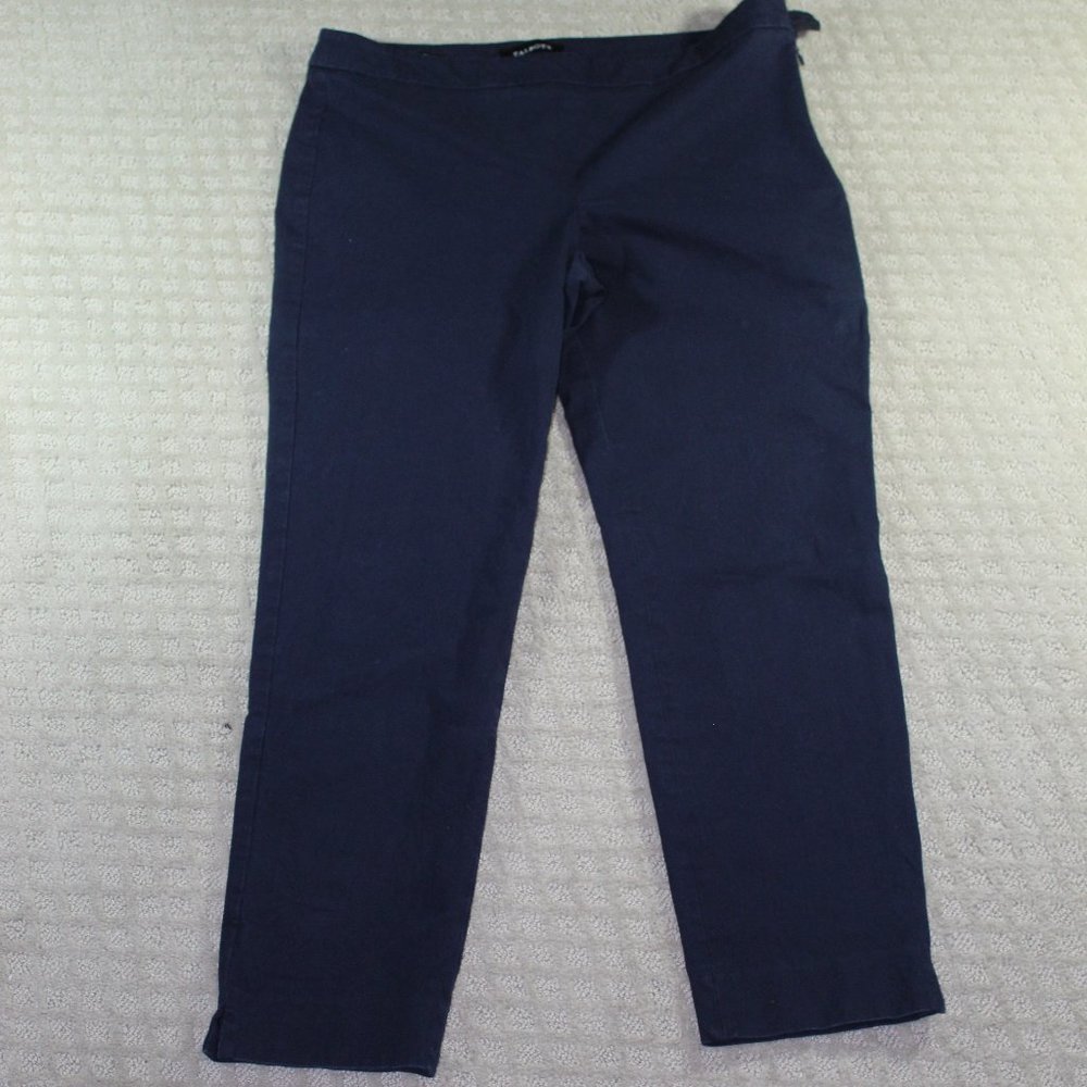 Talbots Size 10 Navy Blue Chatham Ankle Stretch Pants